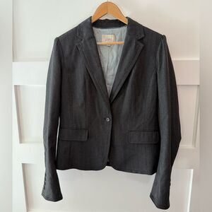 Ann Taylor Loft Gray Blazer Jacket size 10 tall